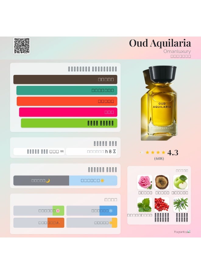 عمان الفاخرة عطر عود اكويلاريا من عمان لاكجري او دو بارفيوم 100 مل - Image 5